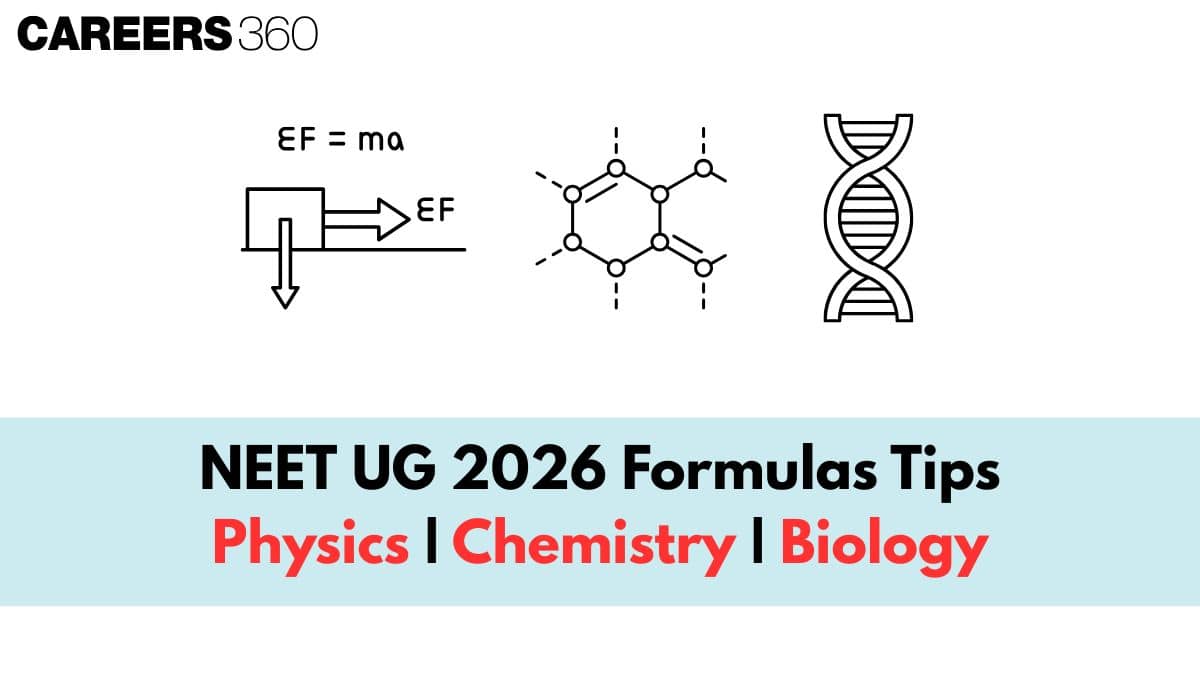 NEET UG 2026 Formulas Tips: Physics, Chemistry, Biology
